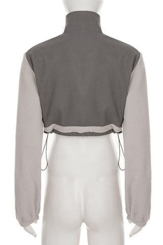 Zip-Front Cropped Jacket