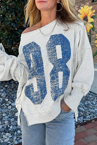 Vintage Number Graphic Pullover Top