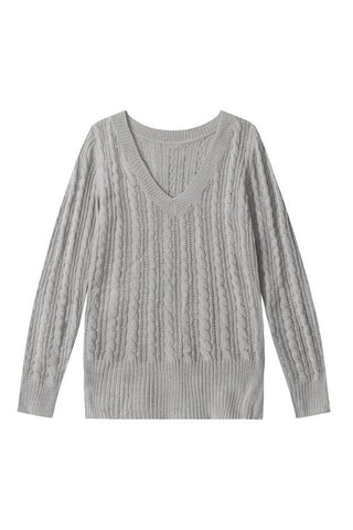 Classic V-Neck Knit Sweater