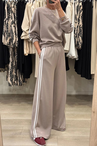 Varsity Striped Crewneck & Pants Set