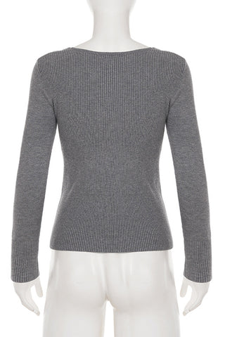 Twist Detail Long Sleeve Blouse