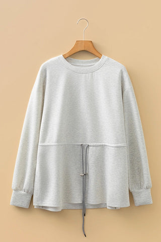 Drawstring Waist Sweatshirt