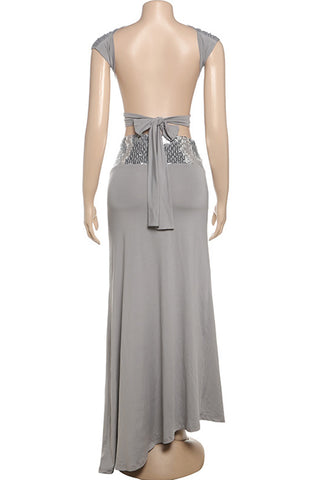 Cutout Crop Top and Skirt Set