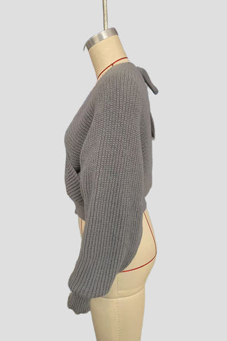 V-Neck Cross-Over Sweater