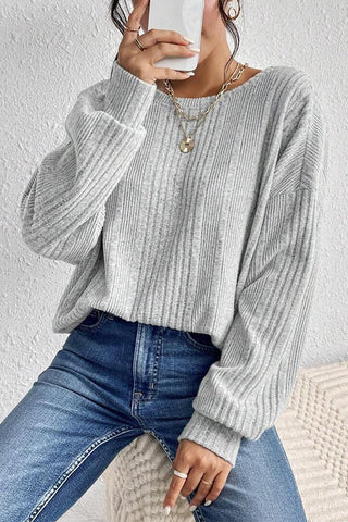 Ribbed Knit Pullover Top