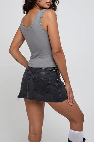 Eyelet-Trim Tank Top
