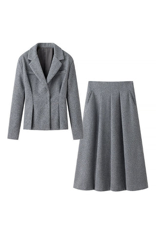 Tailored Blazer and Skirt Set