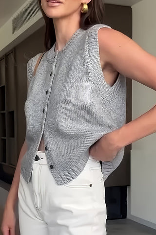 Button-Front Knit Tank