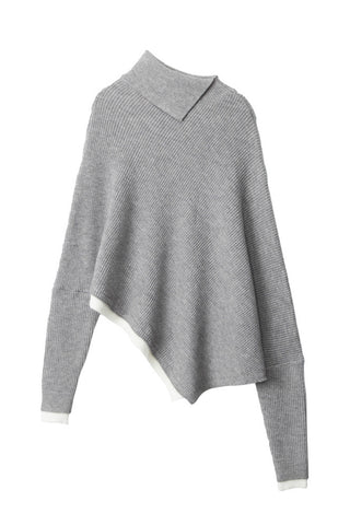 Asymmetric Collared Sweater