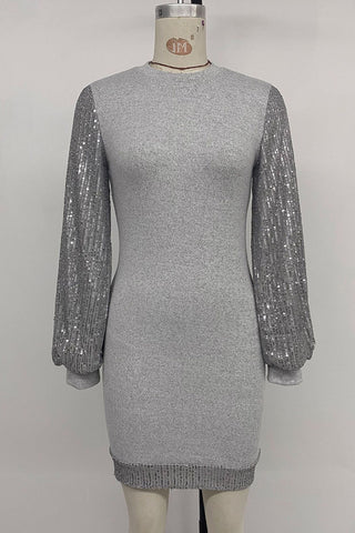 Elegant Knit Long Sleeve Dress