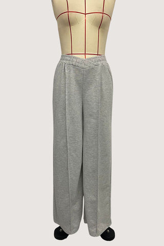Elastic Waist Wide-Leg Casual Pants