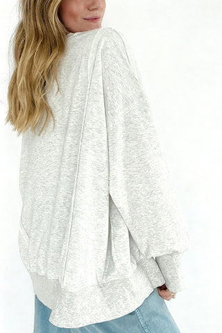 Oversized Appliqué Sweatshirt with Love Motif