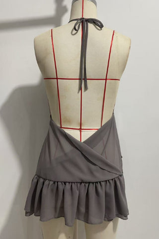 Sequin Halter Mini Dress