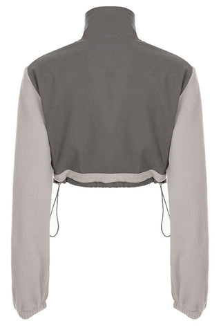 Zip-Front Cropped Jacket