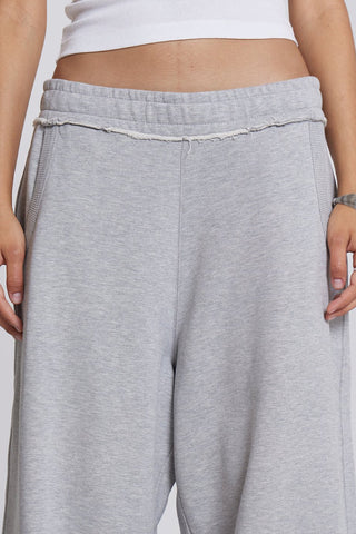 Relaxed Fit Elastic Waist Casual Pants