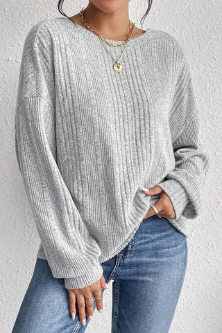 Ribbed Knit Pullover Top
