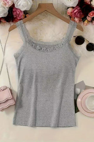 Lace Trim Tank Top