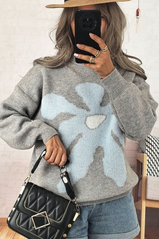 Bold Floral Statement Sweater