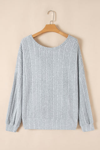 Ribbed Knit Pullover Top