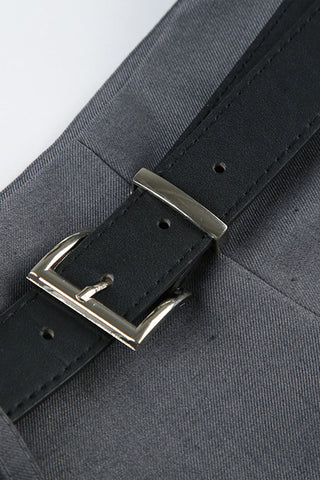 Halter Lace-Up Corset Short Set