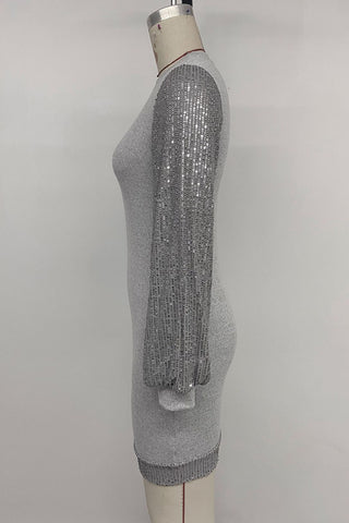 Elegant Knit Long Sleeve Dress