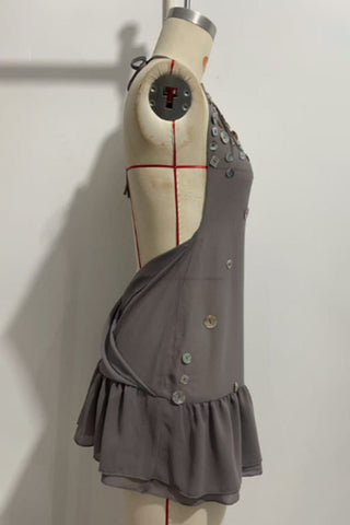 Sequin Halter Mini Dress