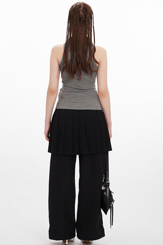 Button-Up Tie Waist Tank Top