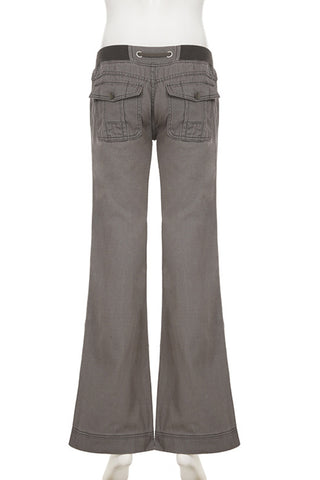 Stylish Drawstring Bootcut Jeans