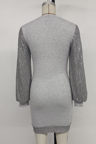 Elegant Knit Long Sleeve Dress