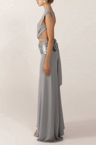 Cutout Crop Top and Skirt Set