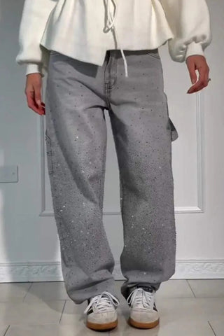 Splatter Wash Relaxed Jeans