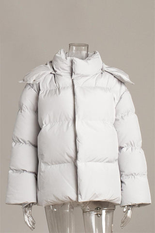 Versatile Puffer Jacket with High Collar