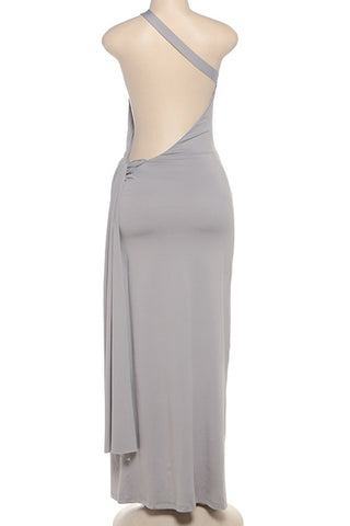 Draped One-Shoulder Casual Dress