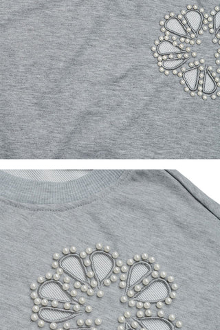 Cutout Floral Design Top