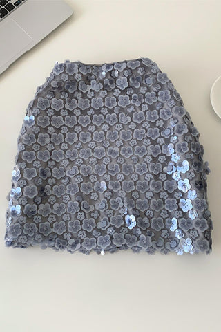 Floral Embellished Mini Skirt