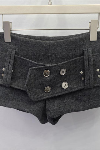 Button-Detail Casual Shorts