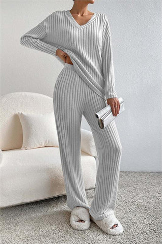 Ribbed Knit Lounge Set