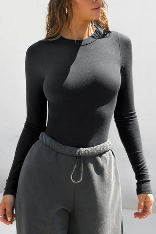 Long-Sleeve Ribbed T-Shirt