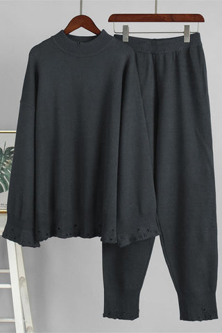 Relaxed Fit Sweater and Pants Set