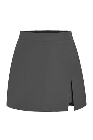 Sleek Front-Slit Mini Skirt