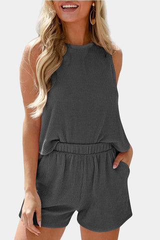 Sleeveless Relaxed Fit Short Set