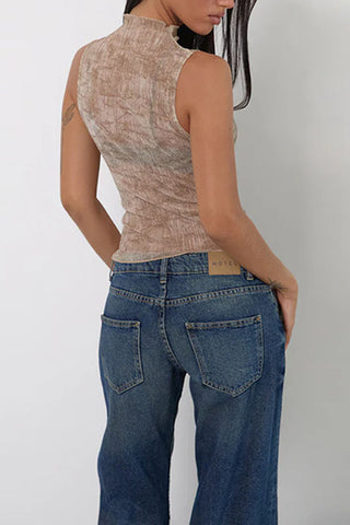 Sleeveless Textured Tank Top