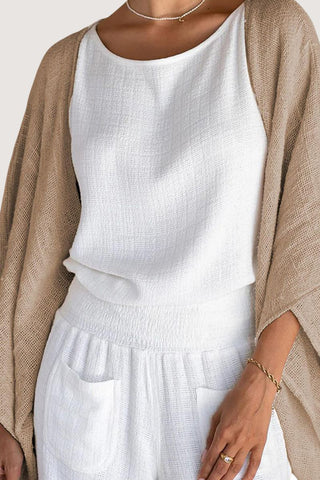 Elegant Draped Open-Front Shrug