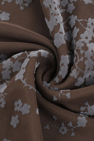 Floral Mesh V-Neck Dress