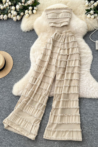 Tiered Bustier and Pants Set