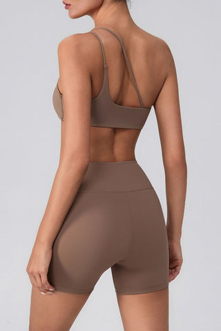 High-Waisted Laser Cut Casual Shorts