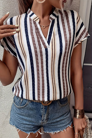 Striped V-Neck T-Shirt