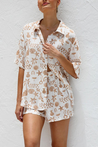 Printed Relaxed Fit Two-Piece Set