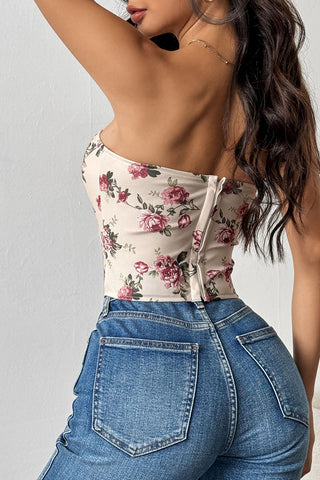 Floral Bustier Tank Top