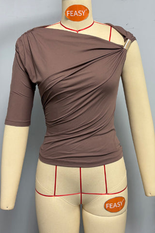 Asymmetric T-Shirt with Ring Detail
